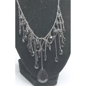 Premier Designs Black Beaded Statement Necklace – 16" + 3" Extender